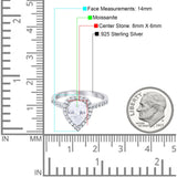 Pear Teardrop Natural Stone Halo Ring