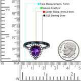 Pear Teardrop Natural Stone Halo Ring