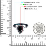 Pear Teardrop Natural Stone Halo Ring