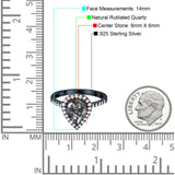 Pear Teardrop Natural Stone Halo Ring