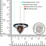 Pear Teardrop Natural Stone Halo Ring