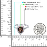 Pear Teardrop Natural Stone Halo Ring