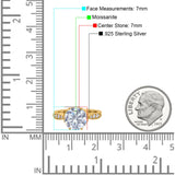 Art Deco Round Natural Stone Promise Ring