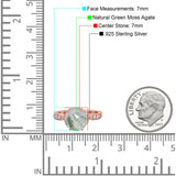 Art Deco Round Natural Stone Promise Ring