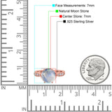 Art Deco Round Natural Stone Promise Ring