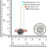 Art Deco Round Natural Stone Promise Ring