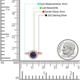 Round Natural Stone Floral Ring