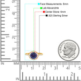 Round Natural Stone Floral Ring