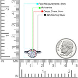 Round Natural Stone Floral Ring