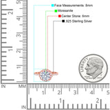 Round Natural Stone Floral Ring