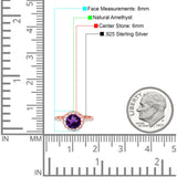 Round Natural Stone Floral Ring