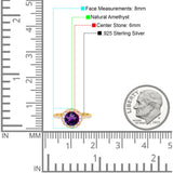 Round Natural Stone Floral Ring