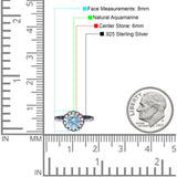 Round Natural Stone Floral Ring