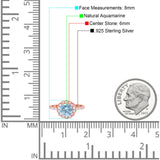 Round Natural Stone Floral Ring