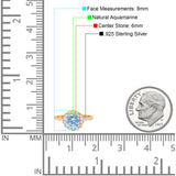 Round Natural Stone Floral Ring