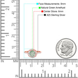 Round Natural Stone Floral Ring