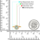 Round Natural Stone Floral Ring