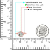 Round Natural Stone Floral Ring