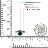 Round Natural Stone Floral Ring