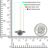 Round Natural Stone Floral Ring