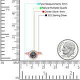 Round Natural Stone Floral Ring