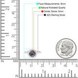 Round Natural Stone Floral Ring