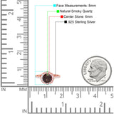 Round Natural Stone Floral Ring