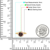 Round Natural Stone Floral Ring