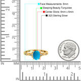 Oval Natural Stone Leaf Design Ring