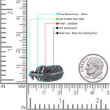 Oxidized Feather Ring