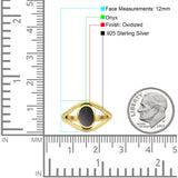 Oxidized Split Shank Oxidized Ring