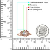 Round Moonstone Hamsa Hand Ring