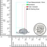 Round Moonstone Hamsa Hand Ring