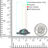 Round Turquoise Hamsa Hand Ring