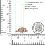 Round Turquoise Hamsa Hand Ring