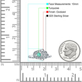 Round Turquoise Hamsa Hand Ring