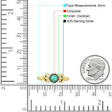 Round Turquoise Moon Ring