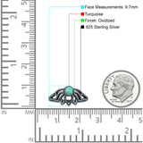 Round Turquoise Lotus Ring
