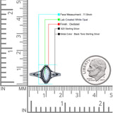 Marquise Lab Created White Opal Ring
