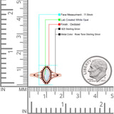 Marquise Lab Created White Opal Ring