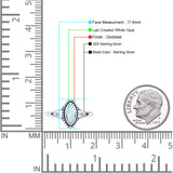 Marquise Lab Created White Opal Ring