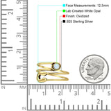 Oxidized Safety Pin Oxidized Ring