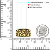 Triquetra Trinity Dragon Celtic Knot Ring