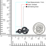 Oxidized Snake Ring