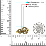 Oxidized Snake Ring