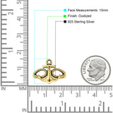Twisted Roope Oxidized Anchor Ring