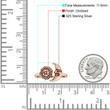 Sun Moon Oxidized Ring