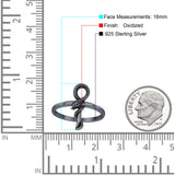 Oxidized Snake Ring