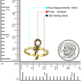 Oxidized Snake Ring