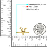 Oxidized Deer Ring